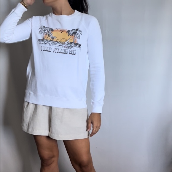 🌸SEZANE x Sea NY sweatshirt in cotton “I need vitamin Sea” good condition - Picture 7 of 15